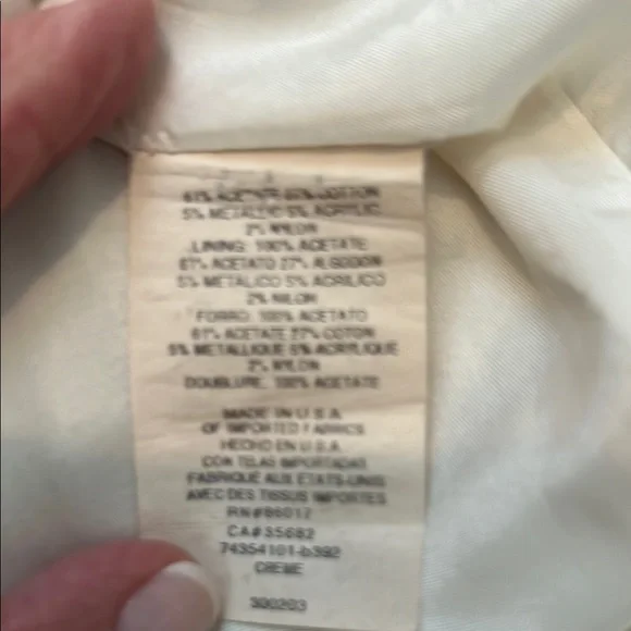 Bebe Cream Sheath Mini Dress with Scoop Neck and Silver Sparkly Embellishments - Picture 9 of 9